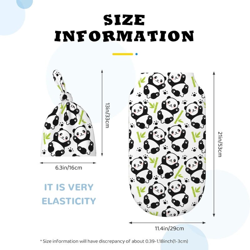 Figtihw Panda Swaddle Blankets Newborn Receiving Blanket Baby Swaddle Wrap Soft Sleeping Sack for Baby Girls Boys - Image 5